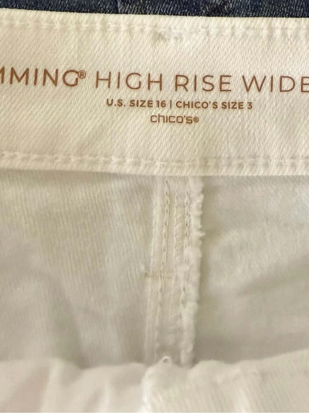 Chico's White High-Rise Wide-Leg Jeans
